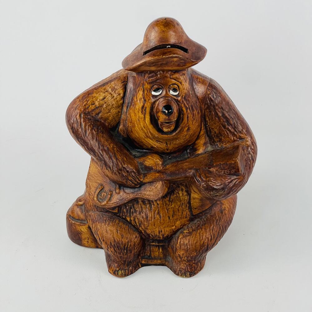 Disney Bank Big Al Country Bear Jamboree Vintage with Stopper 8"